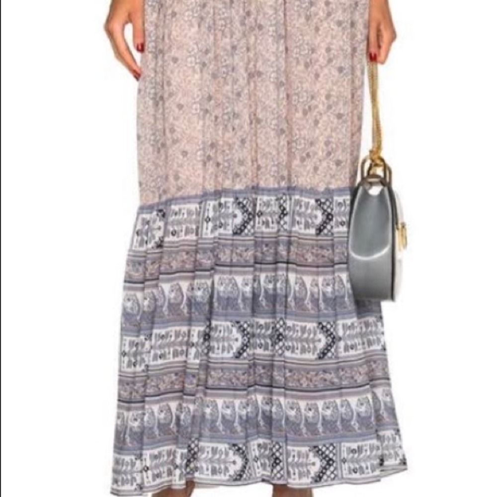 Ulla Johnson Blue and Cream Paisley Maxi Dress - Picture 6 of 6